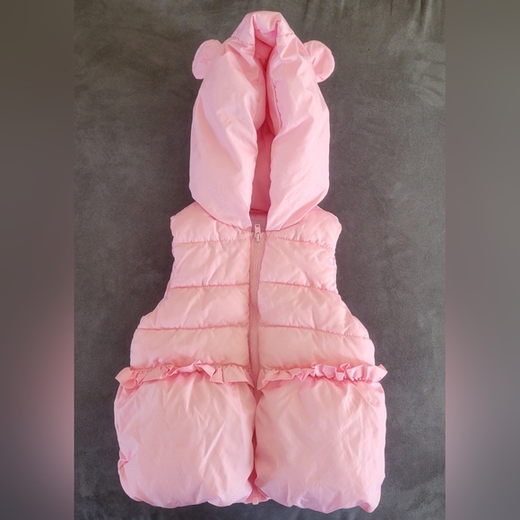 Gymboree Other - Girls 3T Gymboree Pink Puff Jacket Hooded Vest